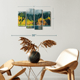 thumbnail image 2 of Elephant Stock - Na Pali Sunshine Wall Art - Horizontal Multi Panel - 4 Piece Living Room Wall Decor - Photography Beach Canvas Print - Green and Blue Decor - 24" x 14", 2 of 5