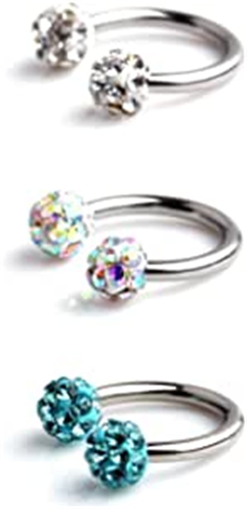 2 Anneaux De Septum En Acier Chirurgical – 1.2mm (16G), Diamètre 8mm, Piercing Clicker Pour Nez, Lèvre, Tragus