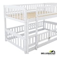 thumbnail image 4 of BELLEMAVE  Bunk Bed Twin over Twin, Twin Bunk Bed with Slide, Ldder, Door Openable Fence, Low Bunk Bed (White), 4 of 12