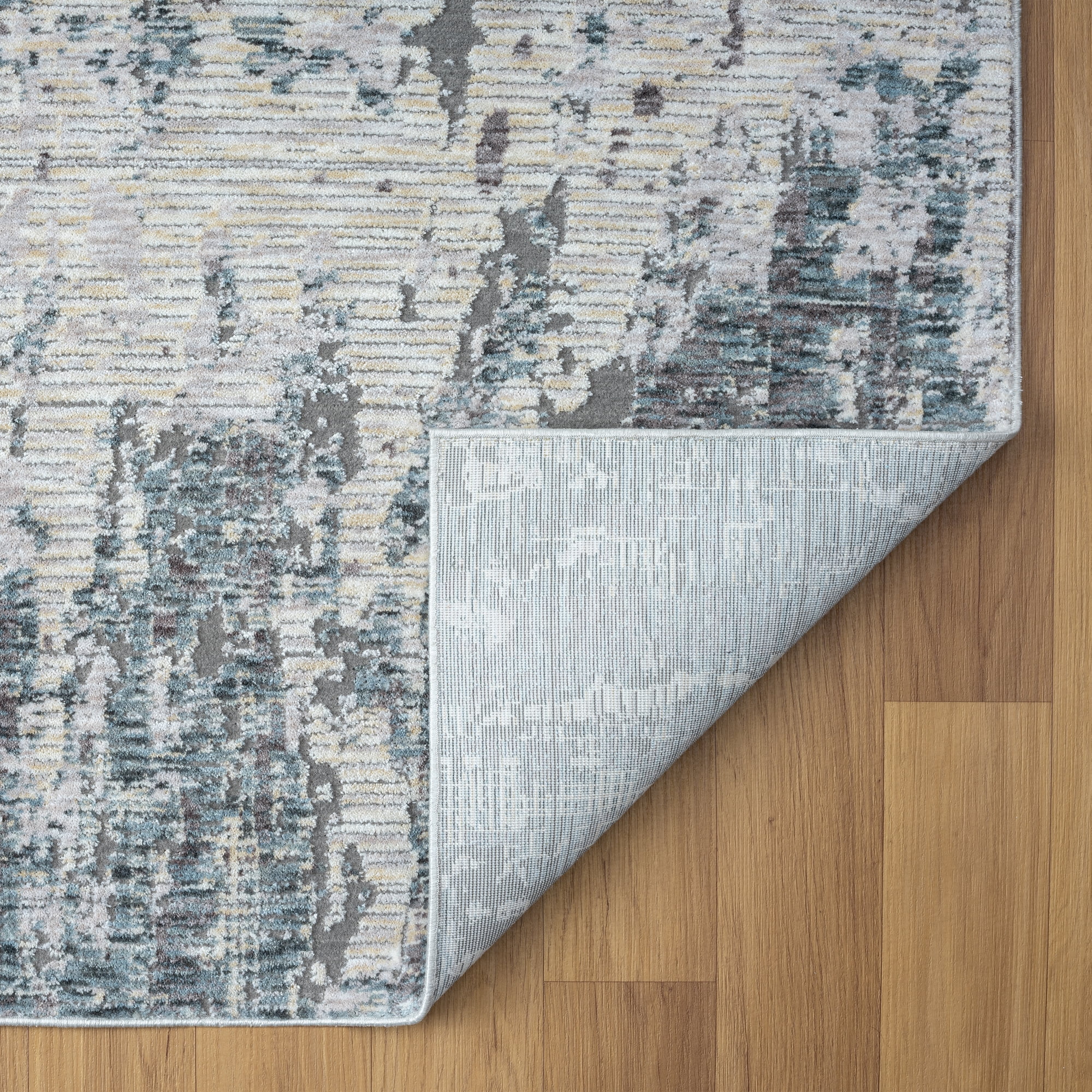 Harlow Hill Alison Ray Abstract Indoor Polyester Area Rug, Gray/Blue, 9' x 12'