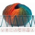 thumbnail image 3 of wqlpp-2 Skeins Soft Rainbow Yarn 100% Wool Gradient Multi Color Yarn For Crocheting Knit Total Length 180m×2(196yds×2,50g×2)-10#, 3 of 4