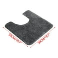 thumbnail image 3 of PALIFEUR Toilet Rug U-Shaped, 20x20" Extra Soft Absorbent Bathroom Rugs for Toilet Quick-Drying Non-Slip Bathroom Mat, Thicker Machine Washable Bath Mats for Bathroom, Dark Gray, 3 of 6