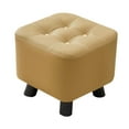 thumbnail image 2 of Reposapiés pequeño, taburete para cambiar zapatos, sofá decorativo, taburete de té, mueble otomano Amarillo, 2 of 9