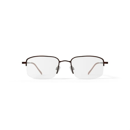 TiFlex Men's T1506 Square Square Prescription Eyeglasses with Case, Bronze