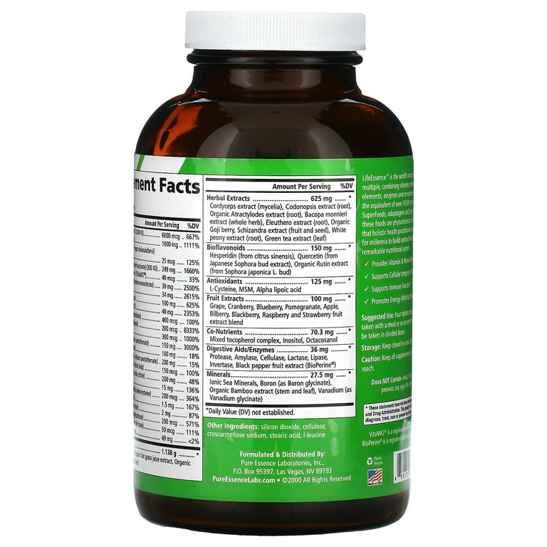 Pure Essence LifeEssence Multivitamin - Superfoods, Minerals