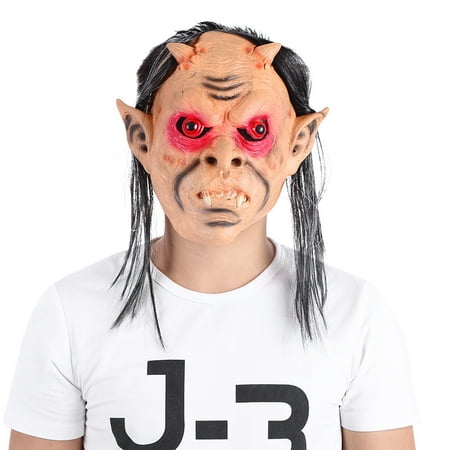 Yosoo Full Face Funny Scary Breathable Latex Mask for Fancy Dress Halloween Cosplay Party, Costume Mask, Halloween Mask