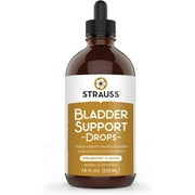 Strauss Naturals Bladder Support Drops Natural Supplements for Urinary System Support, Gluten-Free, Soy-Free, and Non-GMO, 7.6 fl oz.