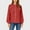 Red, variant on pstuiky Long Sleeve T Shirts for Women Trendy Crew Neck Solid Color Womens Blouses Formal Loose Fit Button Clothes Outfits Work Blouses for Women