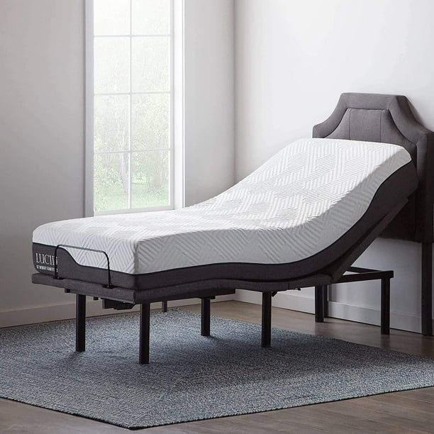 Lucid advanced power adjustable bed base wireless remote dual massage deals