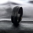 thumbnail image 5 of TALON Black Titanium Ring with Black Sapphires - 6mm - Size 9, 5 of 7