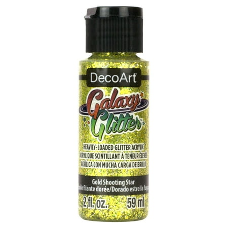 UPC: 0766218112026 | DecoArt Galaxy Glitter Paint – Gold Shooting Star 2 oz