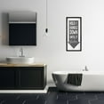 thumbnail image 2 of Stupell Industries Hold Handle Down Bathroom Arrow Typography Painting Black Framed Art Print Wall Art, 13 x 30, 2 of 9