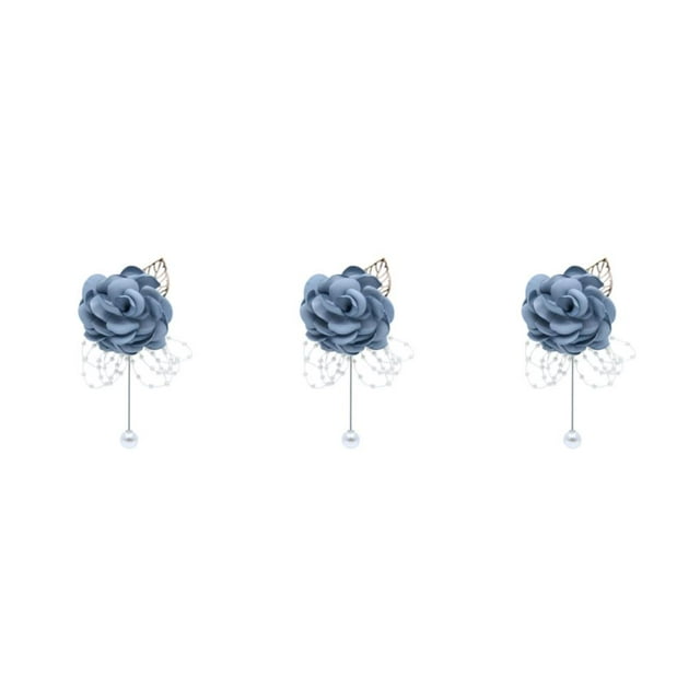 Transemion Classique et Intemporel Corsage Mariage Broches Beauté Intemporelle Inoubliable Vert Foncé 3Set