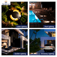 thumbnail image 5 of Gardenreet Brass Low Voltage Landscape In Ground Lights,12V LED Outdoor Landscape Lighting Walkway Lights with 5W MR16 LED Bulb 2700K Warm White(Two-Direction Turret) 6 Pack, 5 of 6