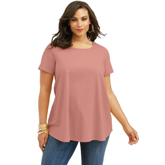 Roaman's Ultimate Tee Plus Size Ultimate Trapeze Tee