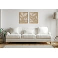 thumbnail image 5 of Kate and Laurel Sylvie Modern Neutral Botanical Abstract Print No 2 and 3 Neutral Linen Framed Canvas Wall Art Set by The Creative Bunch Studio, 2 Piece 18x24 Natural, Muted Tone Simple Art, 5 of 6