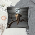 thumbnail image 2 of Fenyluxe Elephant Tree Branch Full-Moon Surrealistic Pillow Covers for Couch Sofa Indoor Outdoor Throw Pillow Cover - Pack of 1 20x20in, 2 of 5