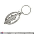 thumbnail image 2 of Bluefish Keychain, Saltwater Fish, S053KC, Key Fob, Key Ring, Keys, Zipper Pull, Luggage Tag, Pewter, Backpack, Over 300 Keychains Designs, Handmade in the USA, 2 of 7