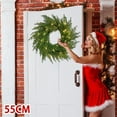 thumbnail image 4 of 22" Lighted Norfolk Pine Christmas Wreath – Thick & Soft Artificial Wreath with 50 LED Lights, 70 Pine Branches, Indoor & Outdoor Holiday Door, Wall, Window Home Décor, Xmas Decorations, 4 of 9