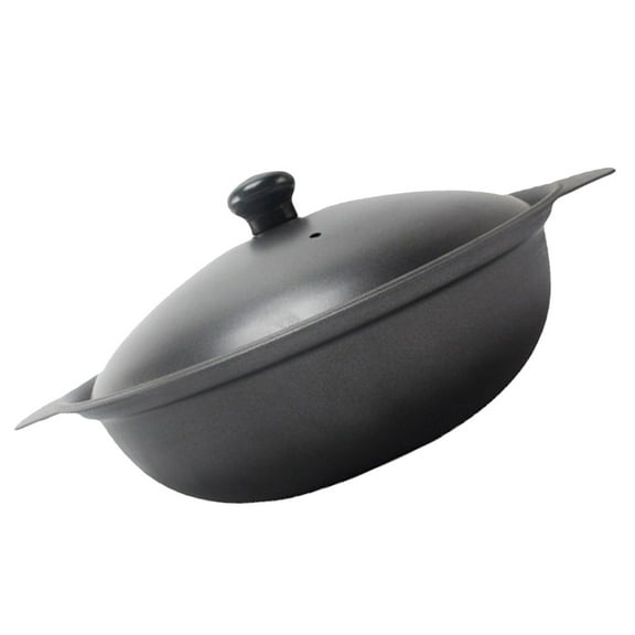 WRISTBIQUE Nonstick Iron Casserole Pot for Kitchen Braised Cooking with Energy Efficient Heat Retention