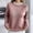 Pink women lace trim sweater a1, variant on Knit Pullover Sweaters for Women Crew Neck Long Sleeve Pointelle Raglan Sleeves Lace Trim Neckline Button Accent Comfy Fall Winter Work Office Daily Wear, Pink S