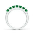 thumbnail image 2 of ANGARA Natural Shared Prong Set Half Eternity Emerald Wedding Band in 14K White Gold for Women (Size-3.1mm) | May Birthstone, Birthday, Anniversary, Jewelry Gift for Women | Natural Emerald Ring, 2 of 9