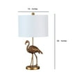thumbnail image 5 of Benjara Polyresin Standing Flamingo Design Table Lamp with Round Base, Gold, 5 of 5