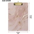 thumbnail image 3 of FMSHPON Rose Gold Marble Pink Stylish Clipboard Hardboard Wood Nursing Clip Board and Pull for Standard A4 Letter 13x9 inches, 3 of 8