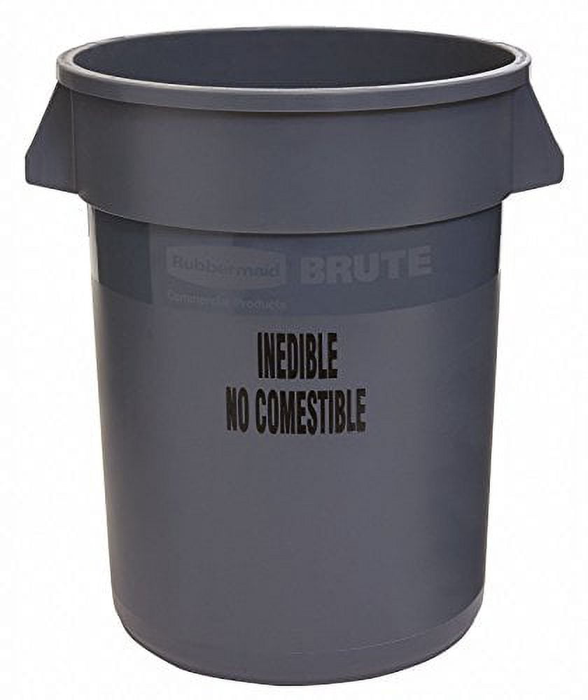 Rubbermaid Commercial 34 Gallon UV Protectant Garbage Can, Gray