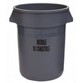 thumbnail image 2 of Rubbermaid Commercial 34 Gallon UV Protectant Garbage Can, Gray, 2 of 2