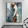 thumbnail image 3 of Original handmade women's oil painting evening dress women's abstract oil painting acrylic painting living room wall decoration,91*61cm (36*24) inches, unstretched frameless, 3 of 5