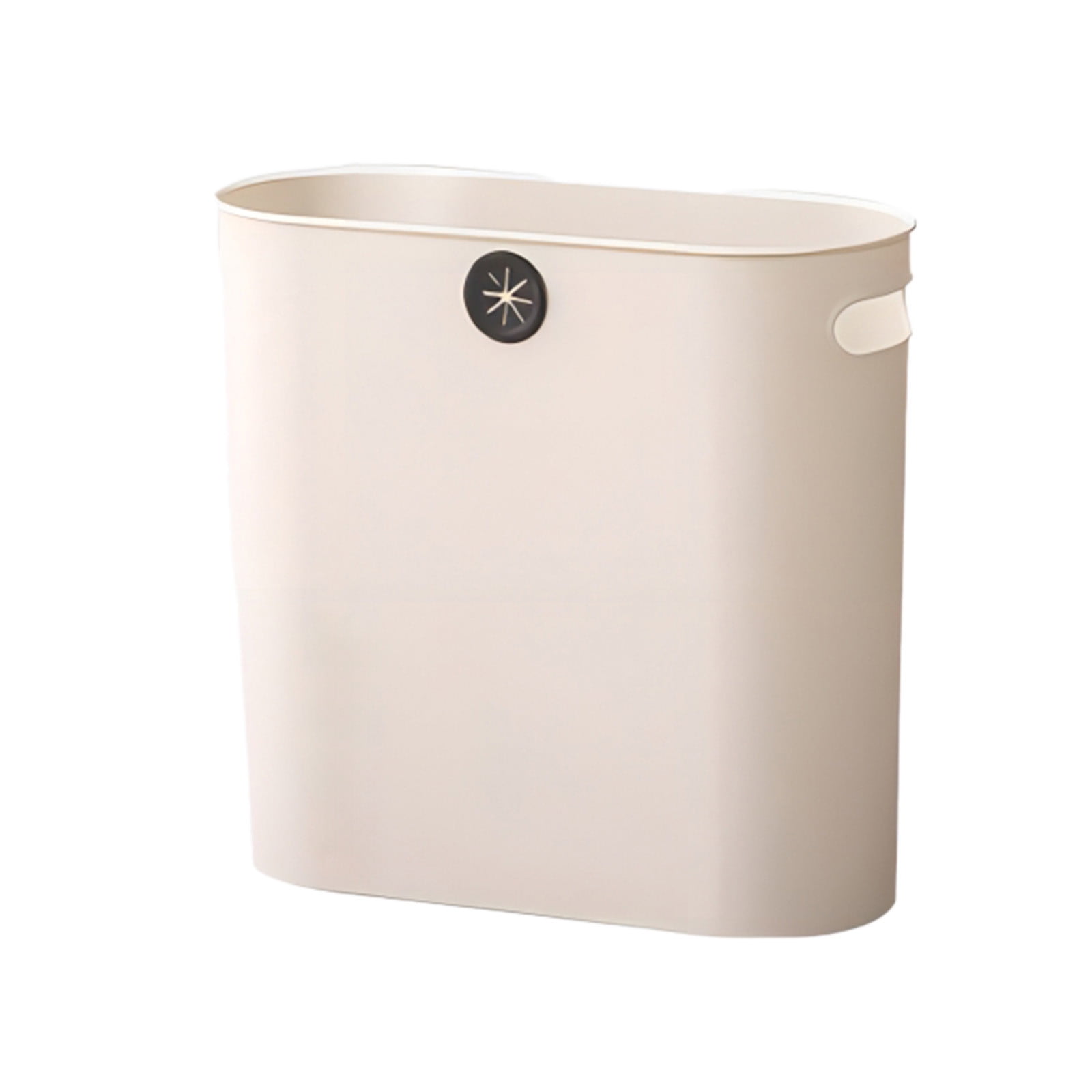 Clip On Trash Can Slim Design, Countertop Hanging Waste Bin for Bathroom Kitchen Toilet, Lightweight Plastic Garbage Can for Small Spaces Desk and Corner Use