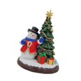 thumbnail image 4 of Figura navideña para decoración del hogar con luz, adorno, estatua decorativa de decoración navideña para mesa de cafetería, oficina, chimenea Muñeco de nieve, 4 of 10