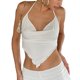thumbnail image 3 of Camiseta Sin Mangas Para Mujer, Camiseta De Verano Sin Mangas De Color Puro Con Cuello Halter Para La Vida Diaria ANGGREK Otros, 3 of 8