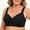 Black, variant on Wireless Push Up Bras for Older Women 3/4 Cup Push Up Support Bra Floral Lace Wide Strap Lifting Underwear