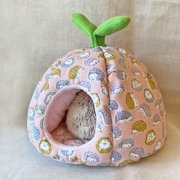 Portable Small Animal Cushion Bed Hideout Cave Habitat Nest for Hedgehog Ferret Squirrel Hamster Rat ( Pink )