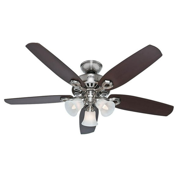 Ventilador de Techo Hunter 53237 Builder Plus-Brushd Nickel 52' 53237