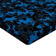 thumbnail image 2 of Ambesonne Camouflage Fitted Sheet 2 Pcs Set, Dark Tones Hiding, Full, Army Green Black and Blue, 2 of 3