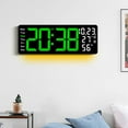 thumbnail image 7 of HOARBOEG 17.3in Large LED Wall Clock with Remote Control - Multifunctional Digital Alarm Clock, Showing Temperature/Humidity, Date & Weekday, Auto Brightness Home Decoration for Living Room/Bedroom, 7 of 7