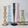 thumbnail image 4 of Sostenedor de Vela de Cristal Romántico Candelabro de Cristal de la Vendimia Hidropónico Florero Transparente Regalo Estilo Europeo Transparente Rosa, 4 of 6