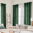 thumbnail image 3 of Cortinas SHINELAND de lino sintético transparente de color verde esmeralda, 213 cm, 2 paneles, 3 of 9