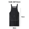 thumbnail image 2 of 3 pieces of new apron kitchen household waterproof and antifouling waist overalls, apron household summer thin - black, 2 of 5