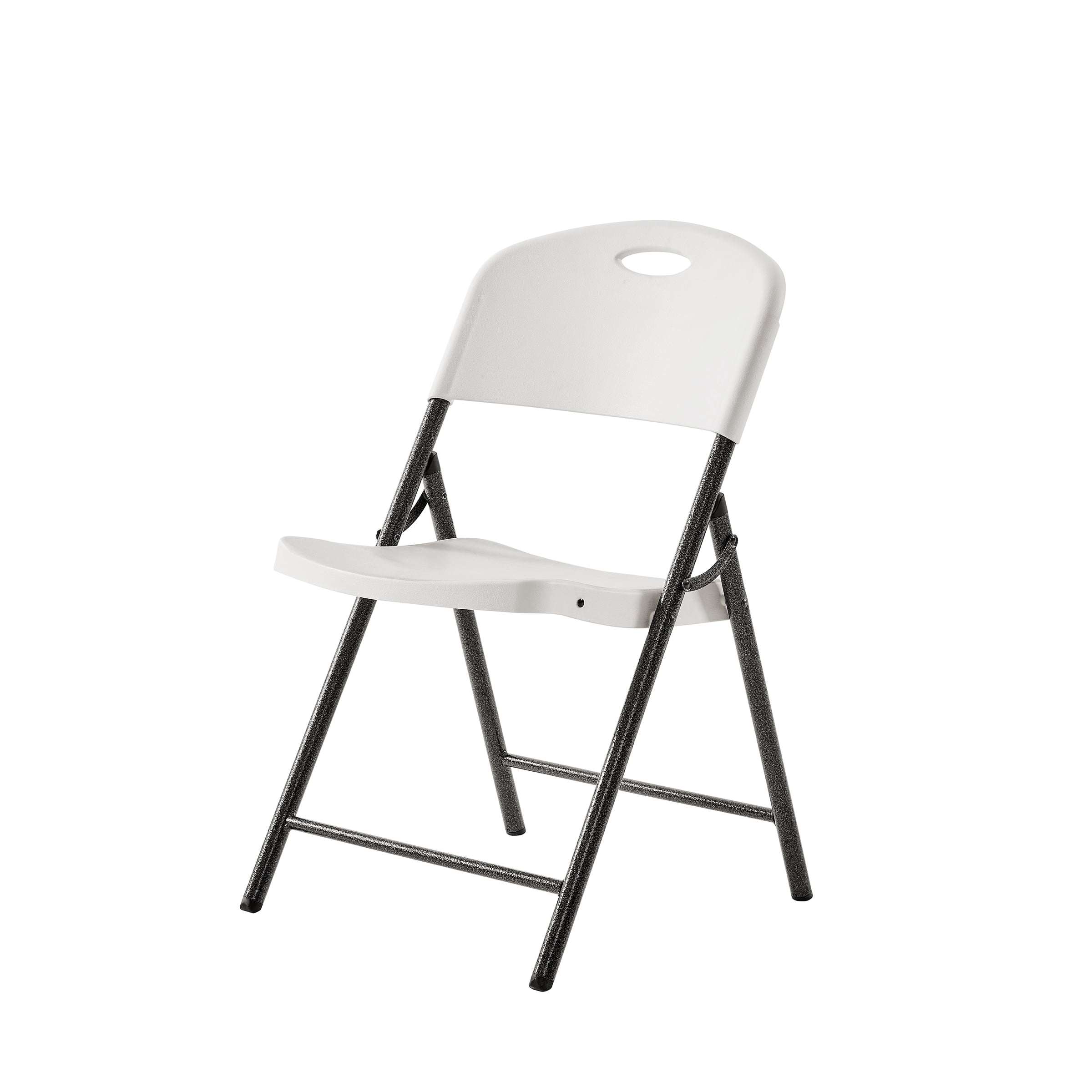 Mainstays Premium Heavy Duty Resin Folding Chair, White (Set of 4)