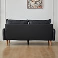 thumbnail image 4 of Hybition Faux Leather Sofa Modern Couch with Wooden Legs Black, 4 of 8