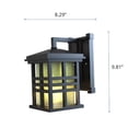 thumbnail image 5 of BH&G Traditional 1-Light Outdoor Wall Scone 9W /60W Eqv A19 LED Bulb,Black Bronze Stained Glass,CA, 5 of 12