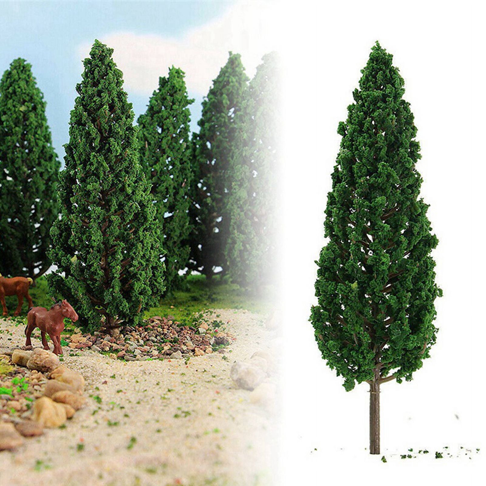 50Pcs Pine Trees 1:25 Model Train Railway Building Green Model Tree for O G Scale 1/25 Railroad Layout Diorama Scenery