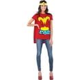 thumbnail image 2 of DC Comics Classic Wonder Woman T-Shirt Costume for Adults by Rubies, Women's Medium, 2 of 3