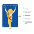 thumbnail image 2 of Paris France - Mexico - Native Mexican in Sombrero and Poncho - Vintage Airline Travel Poster by Edmond Maurus c.1950s - 8 x 12 inch Vintage Metal Tin Sign, 2 of 4