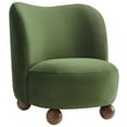 thumbnail image 5 of Monroe Accent Chair in Moss Green Walnut, 5 of 9