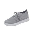 thumbnail image 4 of JINMGG Sneakers for Women Plus Clearance Women Lace Up Sneakers Color Solid Color Shoes Plus Size Fashion Sports Casual Shoes Gray 37, 4 of 4